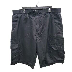 Iron Co Men's Black Swim Trunks Amphibian Hybrid Cargo Board Shorts Size 40